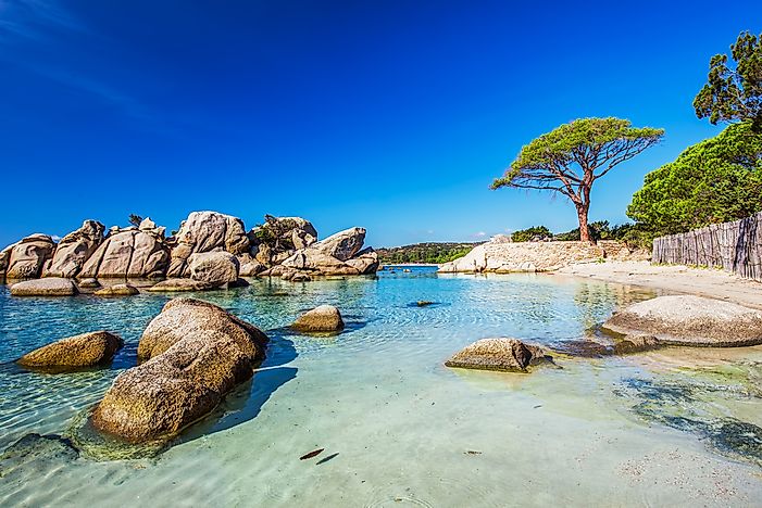 A beach in Corsica. A beach in Corsica.