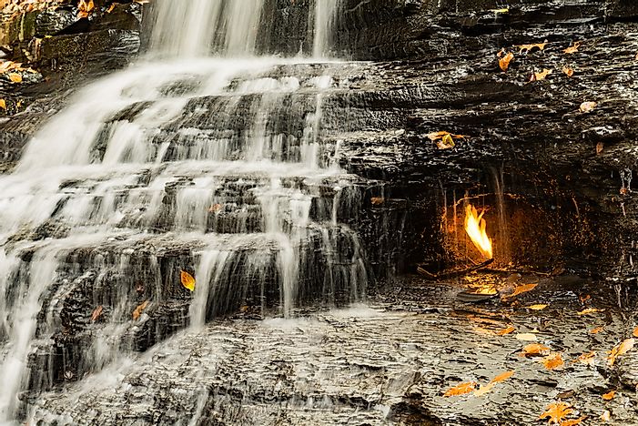 Eternal Flame Falls - Unique Places around the World