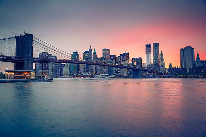The New York skyline. The New York skyline.