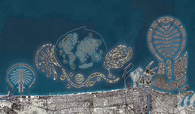 Man Made Islands In Dubai Worldatlas Com