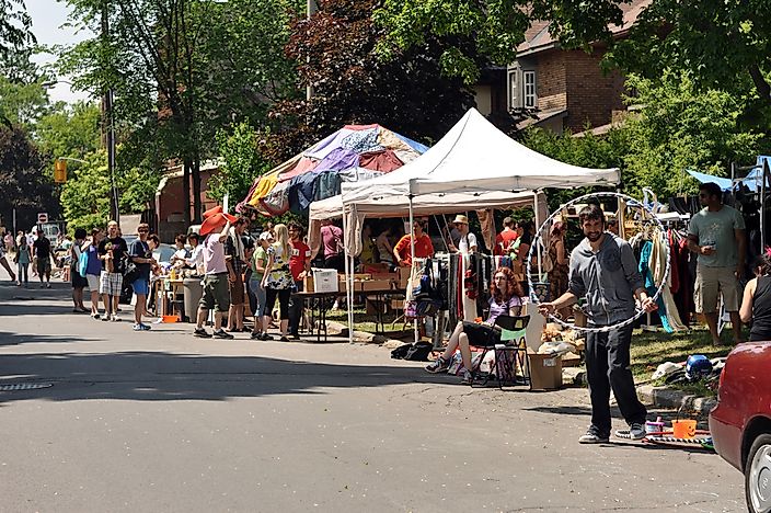 Editorial credit: Paul McKinnon / Shutterstock.com. The annual Glebe neighborhood garage sale. Editorial credit: Paul McKinnon / Shutterstock.com. The annual Glebe neighborhood garage sale.