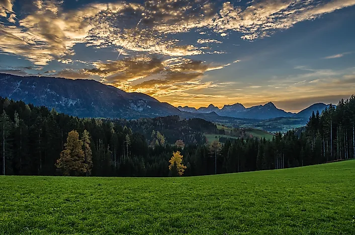 Sunset in Kalkalpen National Park. Sunset in Kalkalpen National Park.