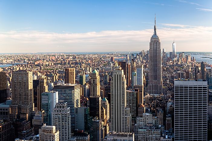 The vantage point at the Top of the Rock offers one of the most famous views of New York City. The vantage point at the Top of the Rock offers one of the most famous views of New York City.