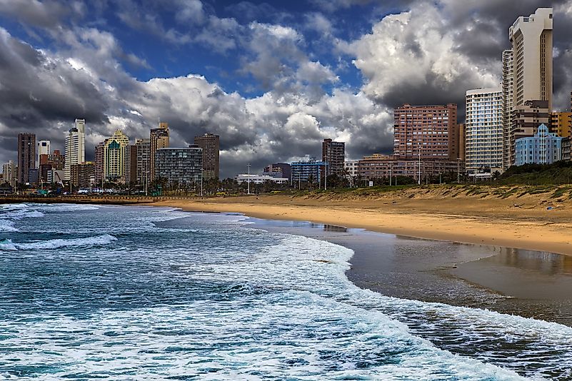 Republic of South Africa. Durban, KwaZulu-Natal. The Golden Mile - Durban's Beachfront Promenade and coastline. Image credit: WitR/Shutterstock.com Republic of South Africa. Durban, KwaZulu-Natal. The Golden Mile - Durban's Beachfront Promenade and coastline. Image credit: WitR/Shutterstock.com