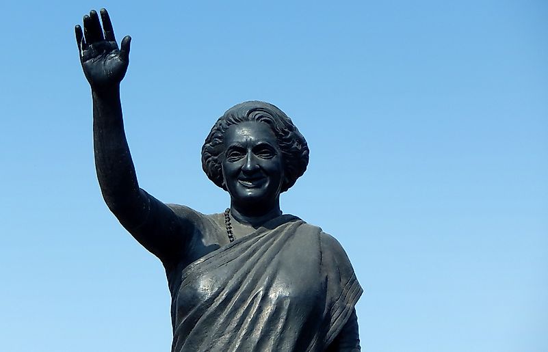 Statue of Former Indian Prime Minister Indira Gandhi. Editorial credit: reddees / Shutterstock.com