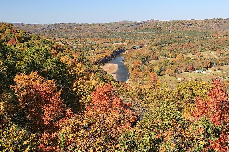 White River running through the Ozark Mountains of Northern Arkansas.