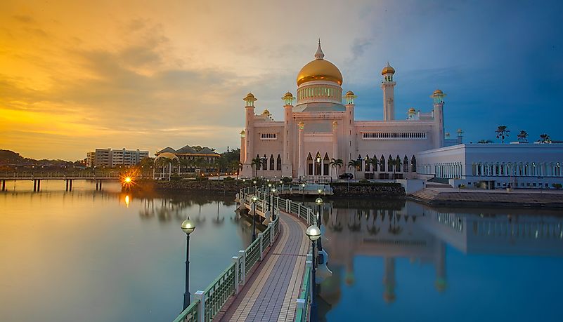Uma mesquita em Brunei. 