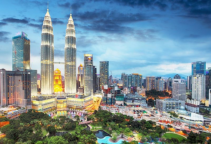 The skyline of Kuala Lumpur. The skyline of Kuala Lumpur.