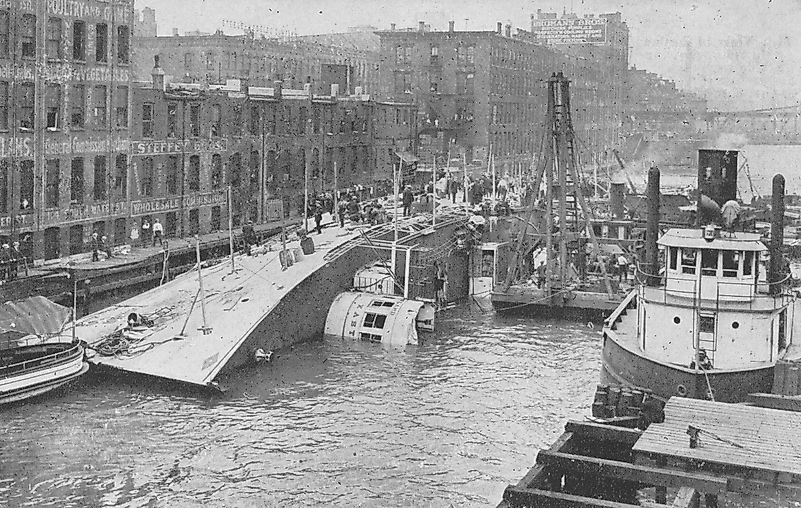 The S.S. Eastland sank before it left port. Image credit: wikimedia.org