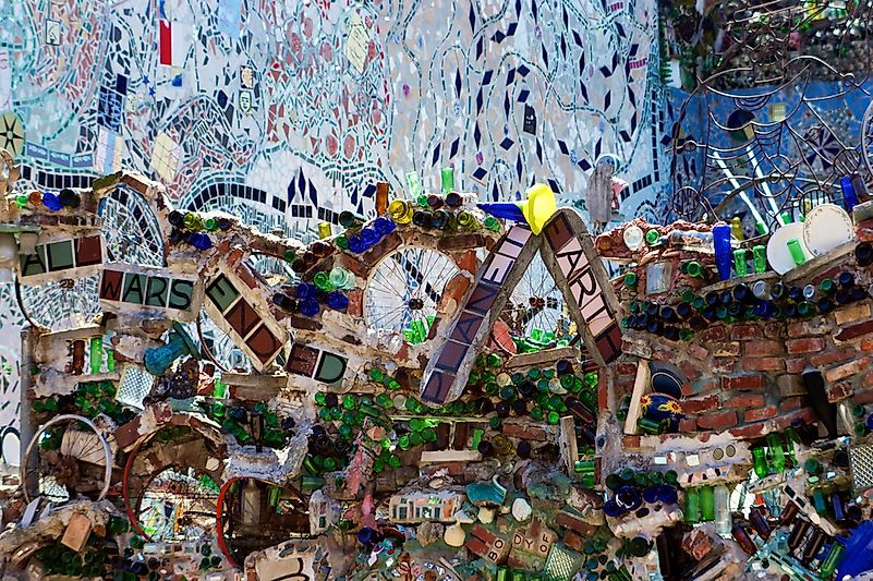 The eclectic appearance of Magic Gardens. The eclectic appearance of Magic Gardens.