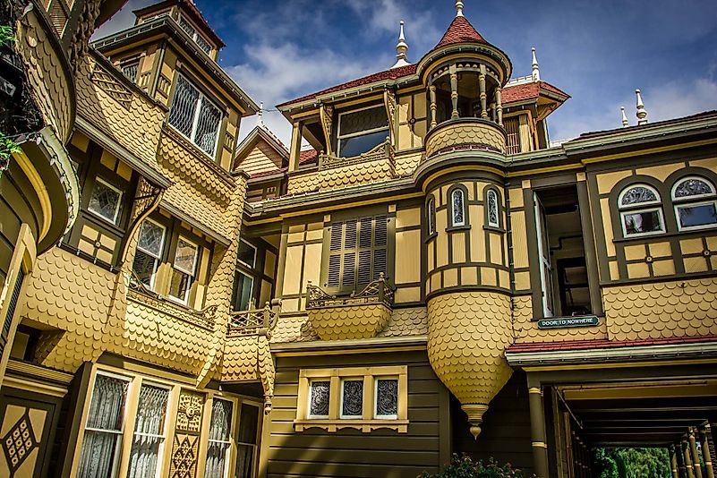The mansion is a popular landmark in San Jose. Editorial Credit: Winchestermysteryhouse.com