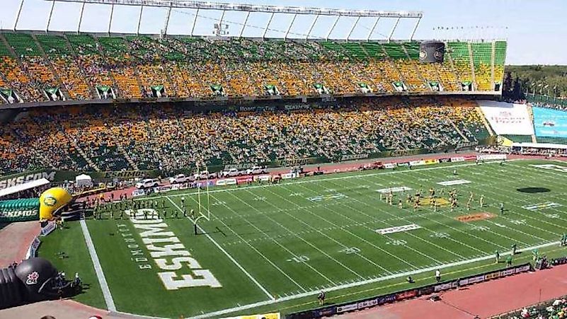 Saskatchewan Roughriders vs. Edmonton Eskimos game. Image credit: SJS12/Wikimedia.org Saskatchewan Roughriders vs. Edmonton Eskimos game. Image credit: SJS12/Wikimedia.org