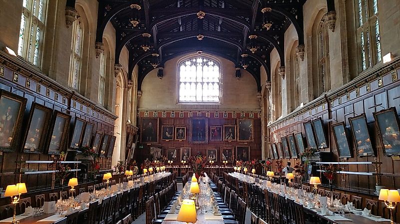 Christ Church College dining hall, Oxford, UK. Image credit: Needpix.com Christ Church College dining hall, Oxford, UK. Image credit: Needpix.com