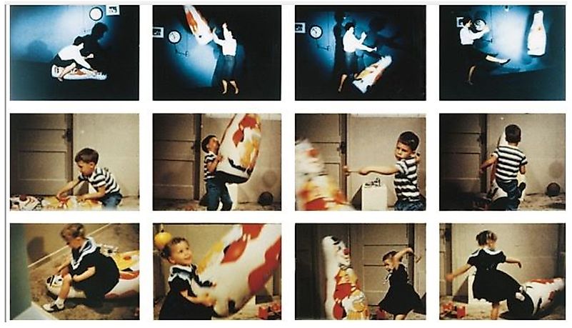 The goal of this controversial experiment was to show that violent behavior can be learned through observation. Image credit: simplypsychology.org The goal of this controversial experiment was to show that violent behavior can be learned through observation. Image credit: simplypsychology.org