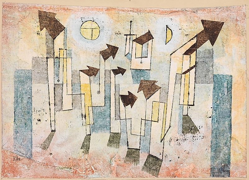 Mural from the temple of longing thiter, by Paul Klee