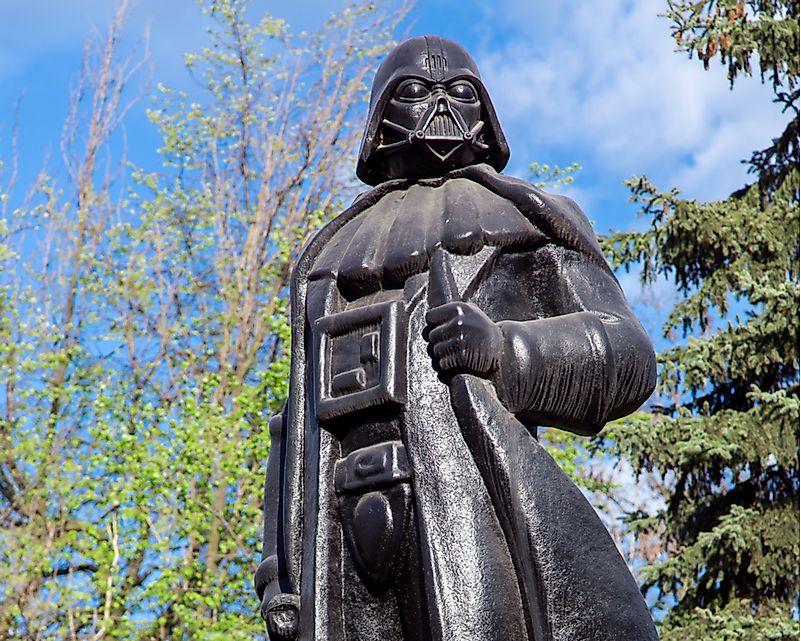 The statue of Darth Vader stands tall in the city of Odesa in Ukraine. Credit: Bespaliy / Shutterstock.com The statue of Darth Vader stands tall in the city of Odesa in Ukraine. Credit: Bespaliy / Shutterstock.com