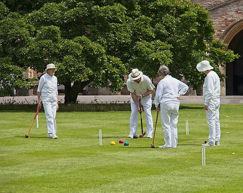 A game of Croquet on the Bishop's Palace lawn. Credit: Bewickswan / Shutterstock.com A game of Croquet on the Bishop's Palace lawn. Credit: Bewickswan / Shutterstock.com