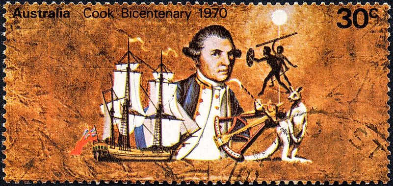 Captain Cook bicentenary stamp. Credit: Amateur007 / Shutterstock.com Captain Cook bicentenary stamp. Credit: Amateur007 / Shutterstock.com