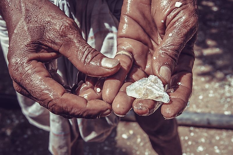 Precious raw gem moonstone stones.
