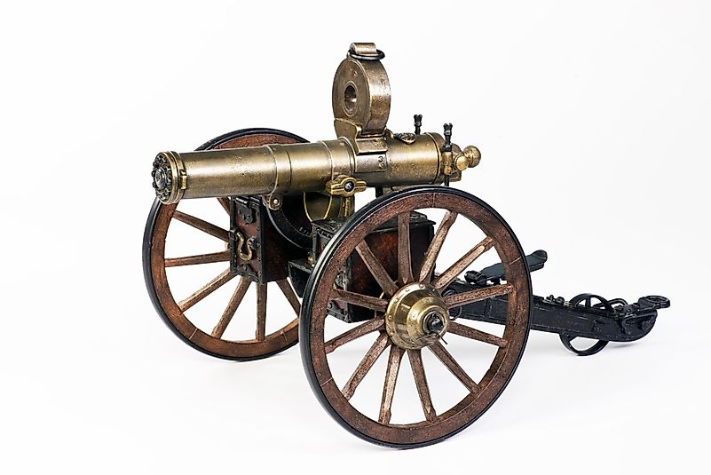Modelo de uma arma Hartford Gatling de 1883.
