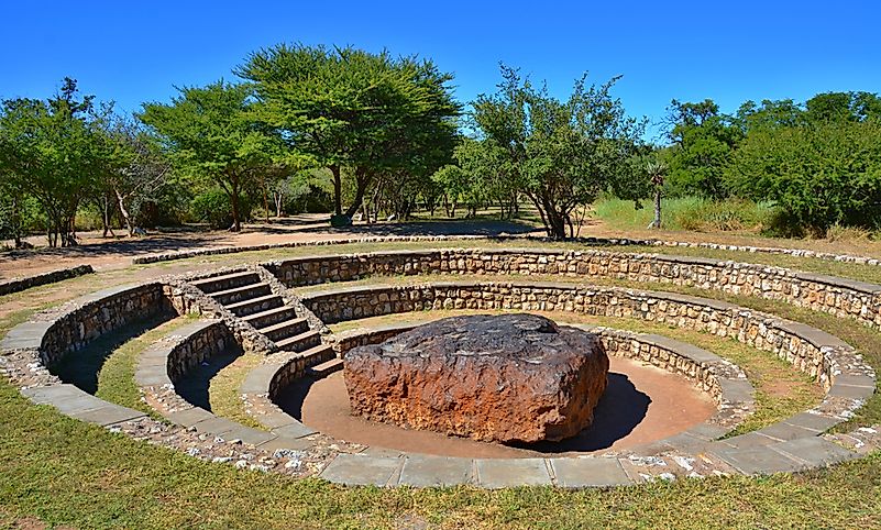 Hoba meteorite in Namibia. Hoba meteorite in Namibia.