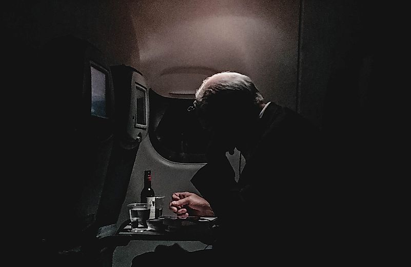 Alcohol served in first class is sometimes not much better than what is served in business class. Photo by David Tran on Unsplash