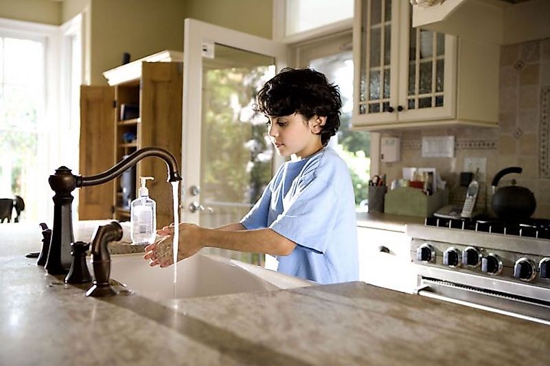 The faucet handle of our kitchen sink is the first thing we touch when we go to wash our hands. Image credit: Pixnio.com The faucet handle of our kitchen sink is the first thing we touch when we go to wash our hands. Image credit: Pixnio.com