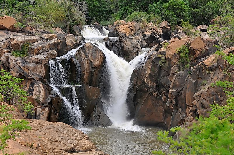 A waterfall in Mpumalanga, South Africa. A waterfall in Mpumalanga, South Africa.