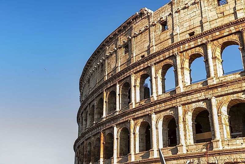 Ruins of the Colosseum in Rome. Ruins of the Colosseum in Rome.