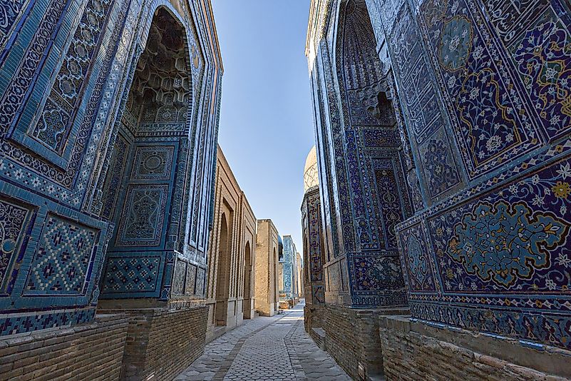 Holy cemetery at Samarkand. Holy cemetery at Samarkand.