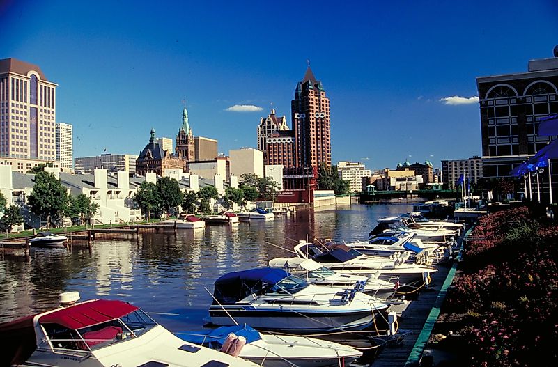 A leisure boating arena in Milwaukee, Wisconsin.