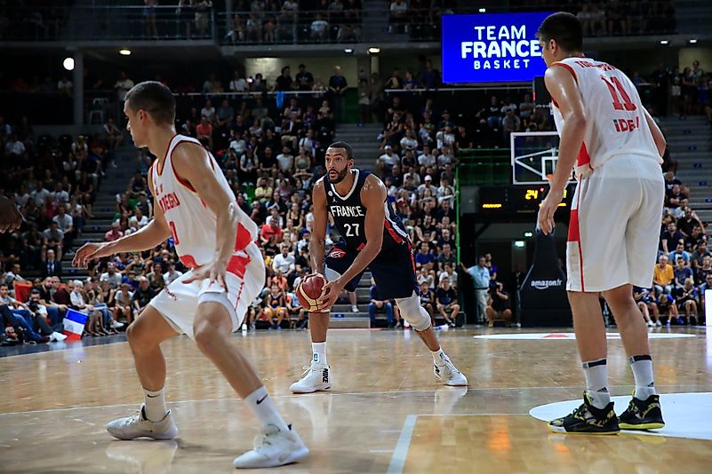 This French basketball player that plays for the Utah Jazz tested positive for coronavirus on March 11th. Image credit: Romain Biard / Shutterstock.com This French basketball player that plays for the Utah Jazz tested positive for coronavirus on March 11th. Image credit: Romain Biard / Shutterstock.com