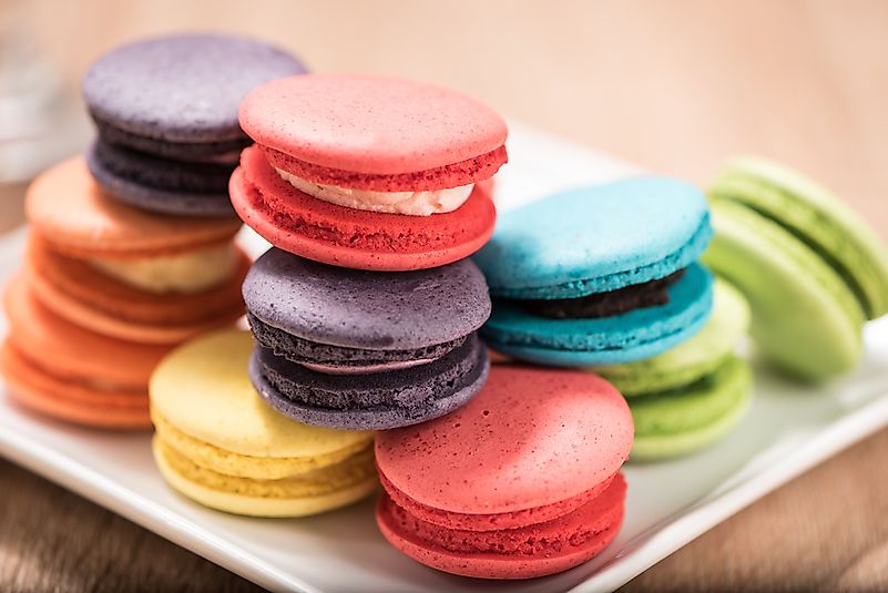 A selection of French macarons. A selection of French macarons.