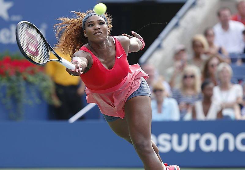Grand Slam champion Serena Williams during fourth round match at US Open 2013. Credit: Leonard Zhukovsky / Shutterstock.com Grand Slam champion Serena Williams during fourth round match at US Open 2013. Credit: Leonard Zhukovsky / Shutterstock.com