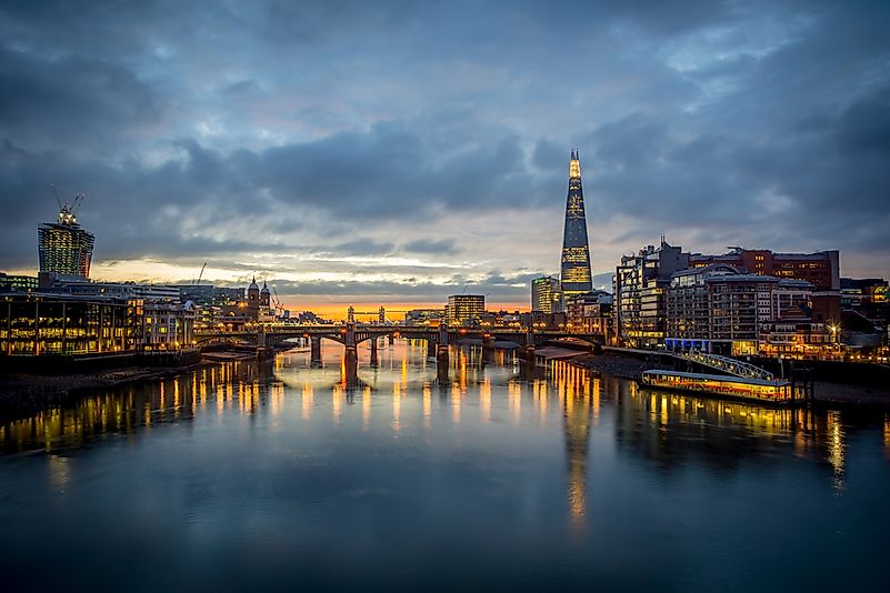 A view of London's skyline. A view of London's skyline.