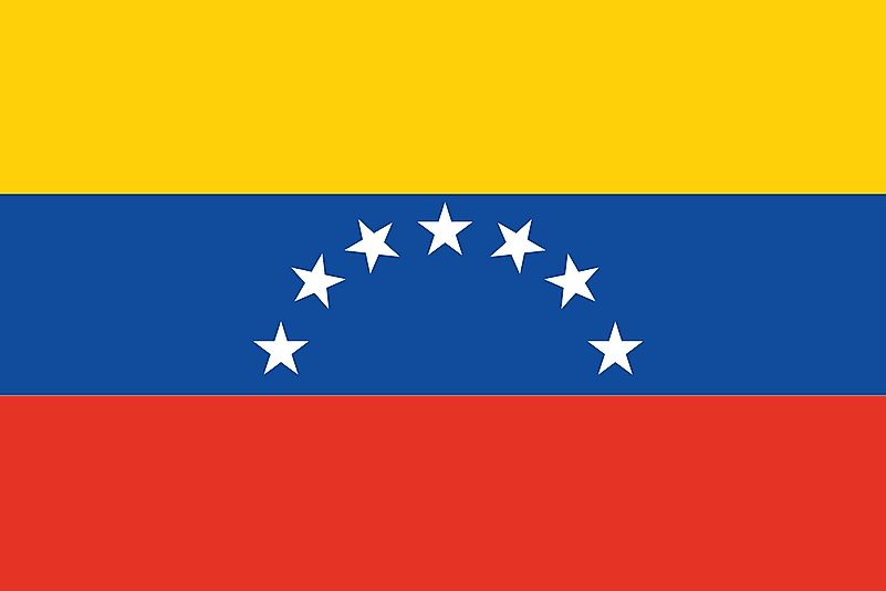 The flag of Venezuela formerly featured seven stars. The flag of Venezuela formerly featured seven stars.