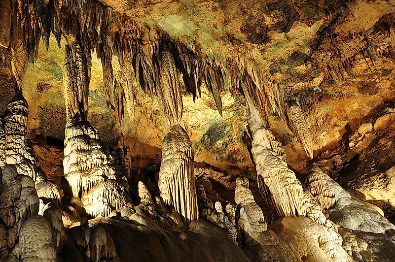 Limestone stalactites. Limestone stalactites.