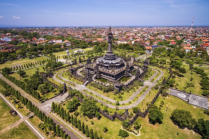 The Bajra Sandhi Monument in Denpasar, Indonesia, on the island of Bali.