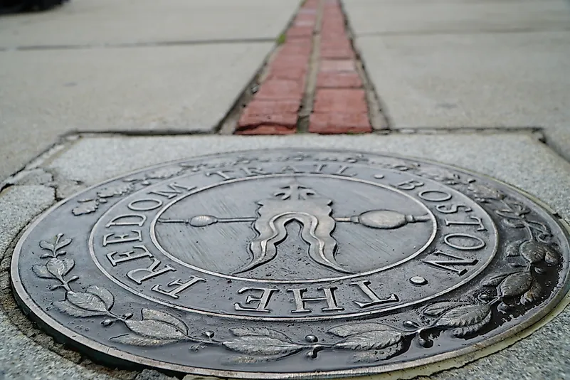 The beginning of the Freedom Trail. The beginning of the Freedom Trail.