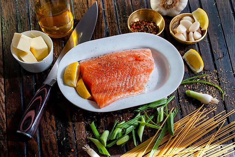 Salmon is a great source of omega-3 fatty acid. Photo by David B Townsend on Unsplash
