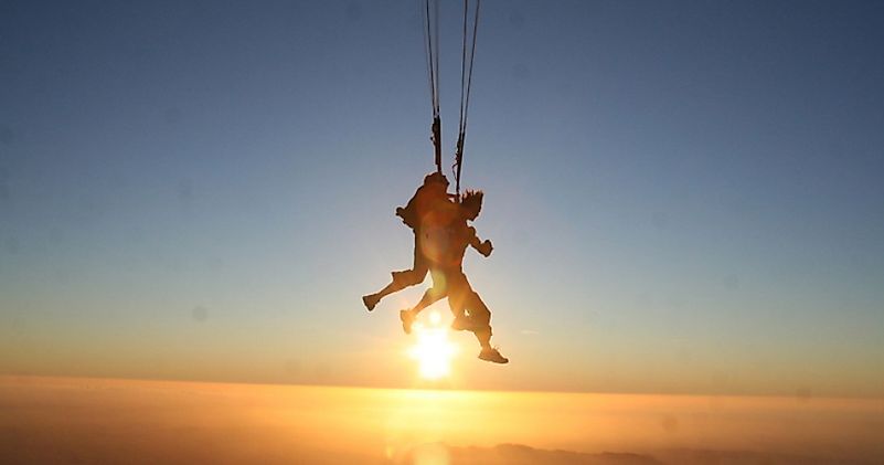 Skydiving over a desert is a completely unique experience. Image credit: www.tinggly.com Skydiving over a desert is a completely unique experience. Image credit: www.tinggly.com