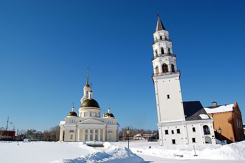 The leaning tower of Nevyansk. The leaning tower of Nevyansk.