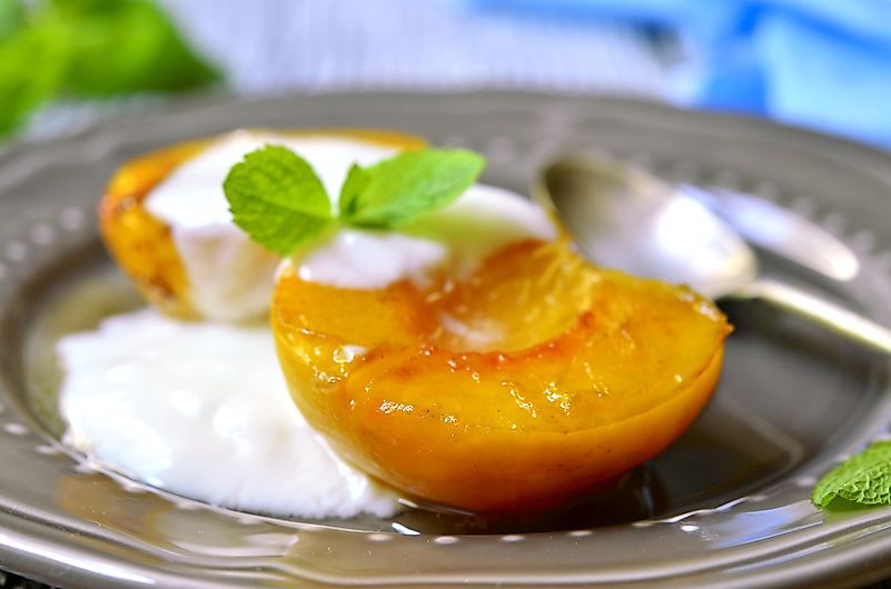 Yogurt and Grilled Peach Yogurt and Grilled Peach