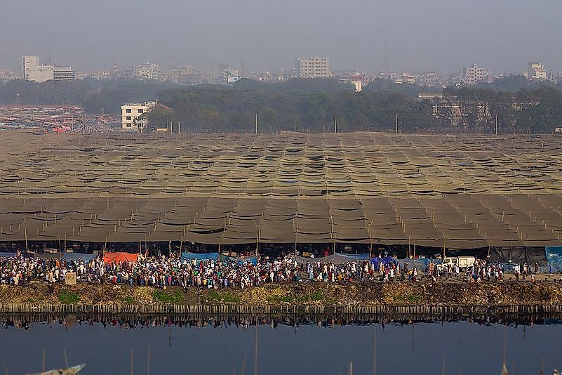 The huge Ijtema tent on the banks of the River Turag near Dhaka. Image credit: Jubair1985/Wikimedia.org The huge Ijtema tent on the banks of the River Turag near Dhaka. Image credit: Jubair1985/Wikimedia.org