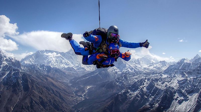 Skydiving from the world's tallest elevation. Incredible, isn't it? Image credit: Everestskydive.com Skydiving from the world's tallest elevation. Incredible, isn't it? Image credit: Everestskydive.com