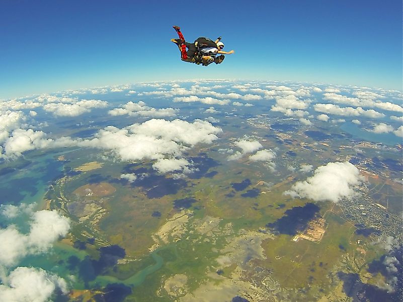 Freefall over Darwin, Australia. Image credit: www.darwininfo.com Freefall over Darwin, Australia. Image credit: www.darwininfo.com