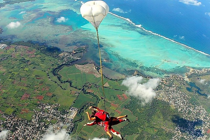 Skydiving in Mauritius can be a surreal experience. Image credit: www.mythic-resort.com Skydiving in Mauritius can be a surreal experience. Image credit: www.mythic-resort.com