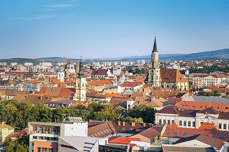 Panorama of Cluj, Romania. Panorama of Cluj, Romania.