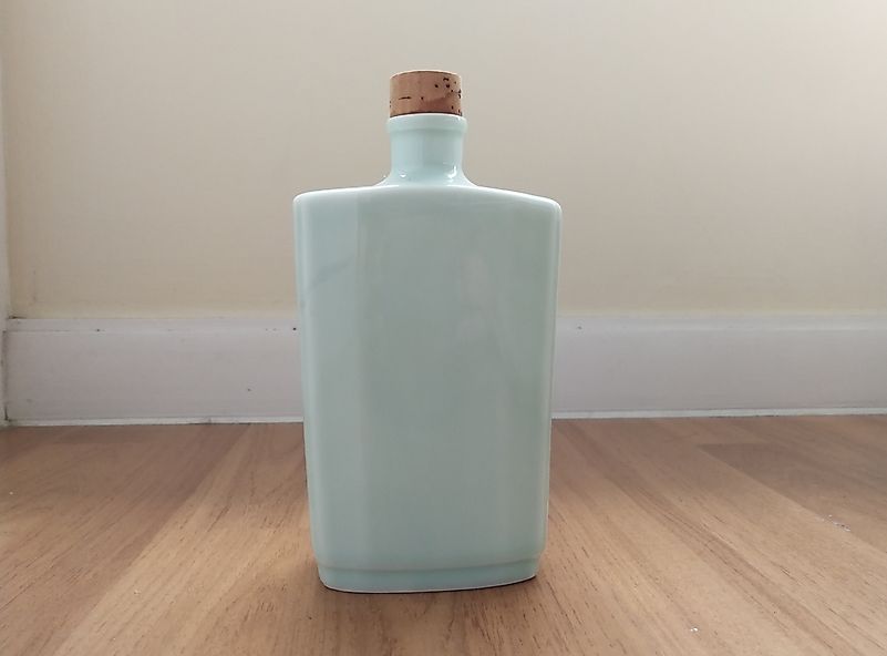 A bottle of infamous baijiu. A bottle of infamous baijiu.