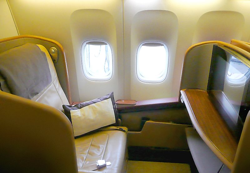 First-class tickets can cost $15,000 or more. Image credit: wikimedia.org